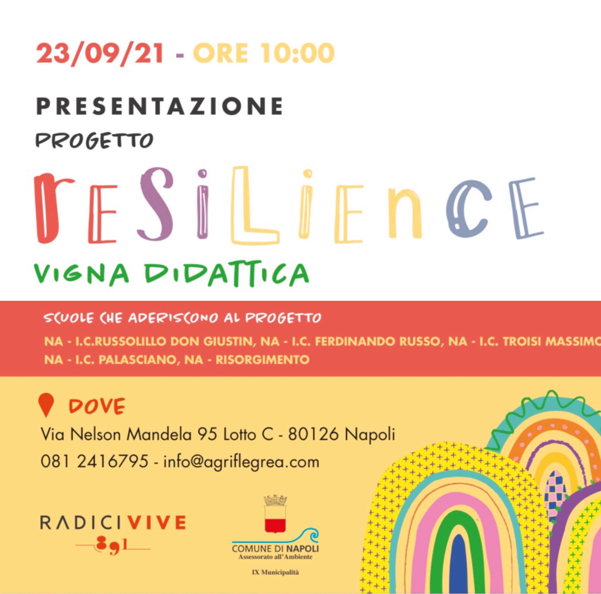 “Resilience”: Domani la Vigna didattica apre ai bambini